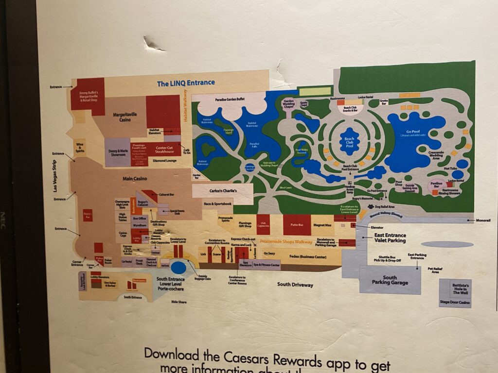 フラミンゴホテル内の地図