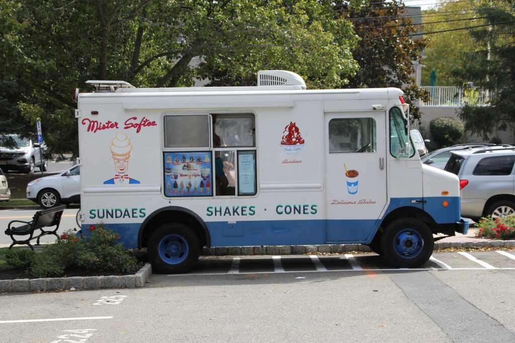 アイスクリームトラックの写真