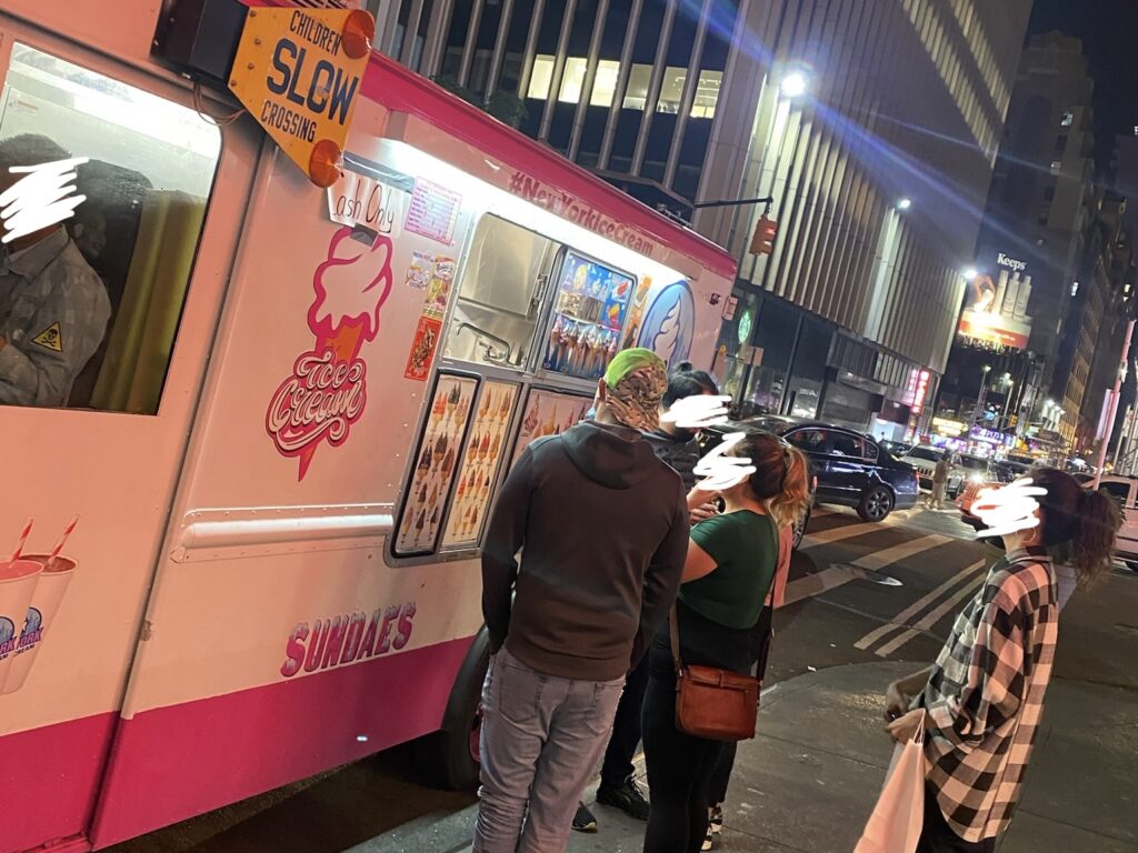 アメリカ ニューヨークのアイスクリームトラック