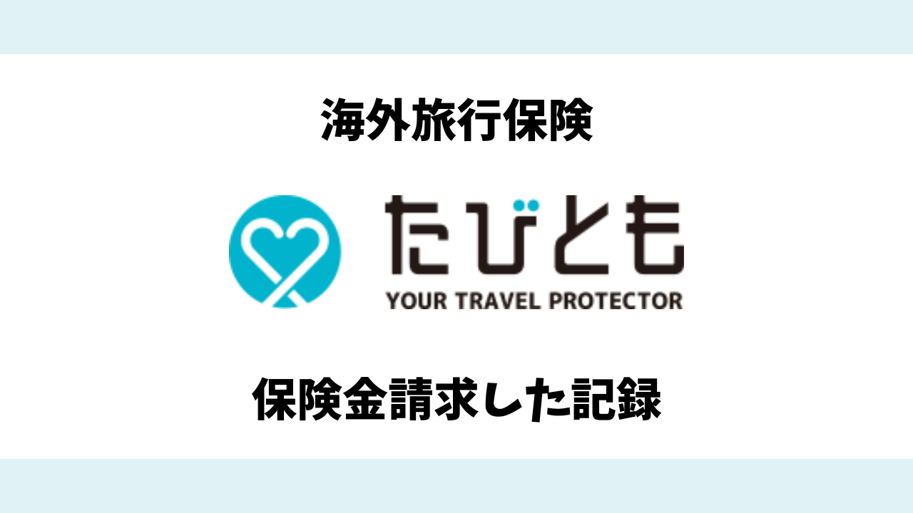 海外旅行保険たびともで保険金請求した記録